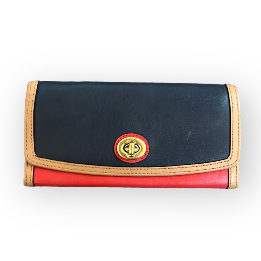Coach color block wallet
